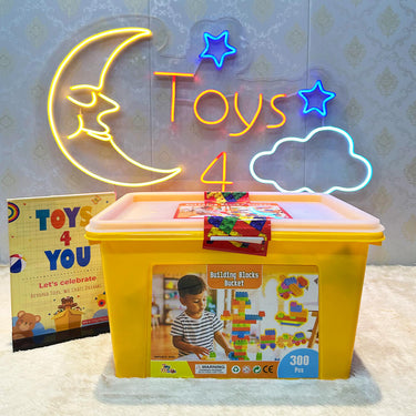 WONDER-PLAY BLOCKS BUCKET - 300 PC